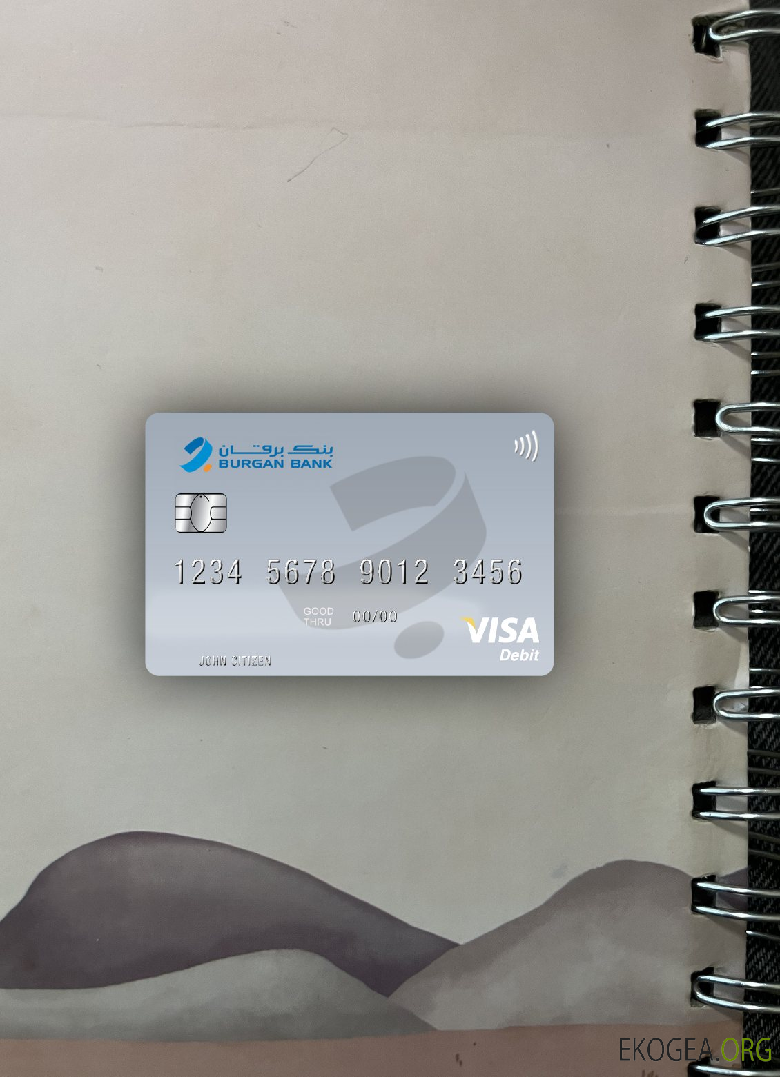 Koweït Burgan Bank carte de débit visa photolook , avant